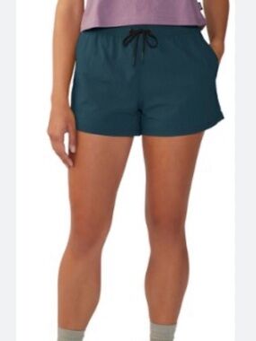 Mountain Hardware Stryder Swim Short Women’s Med Teal Athletic Elastic Drawcord